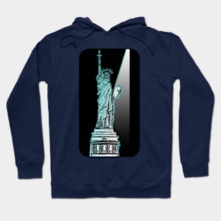 Statue of Liberty Spotlight Wireframe Hoodie